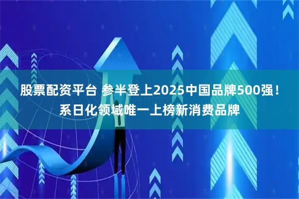 股票配资平台 参半登上2025中国品牌500强！系日化领域唯一上榜新消费品牌